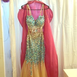 Jovani beaded prom dress